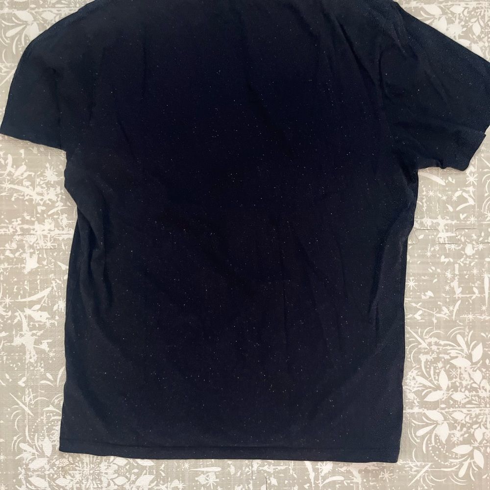 Banana Republic Black Speckled Crewneck Short Sleeve Tee - Picture 3 of 4